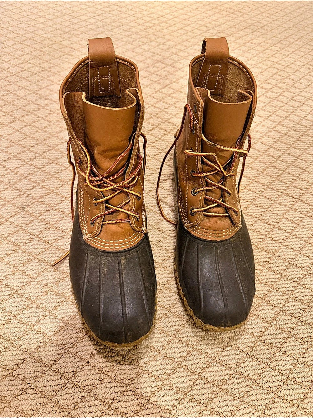 L.L. Bean Women's Bean Boots, 8" Duck Boots Brown & Black